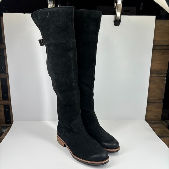 Kork-Ease Addison Women's US 9M Black Distressed Suede Over-The-Knee Riding Boot - Picture 12 of 16
